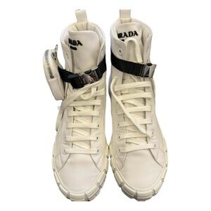 Prada Wheel Re-Nylon Gabardine High-Top Sneaker Size 9